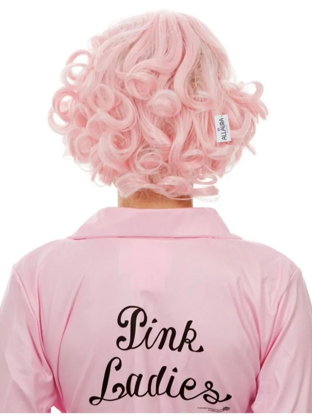 Women's Pink 10 Inch Heat Resistant Realistic Disco Long Curly Hair Wigs